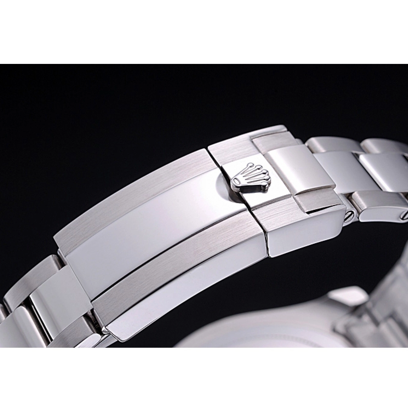 Aaa fake watches Stainless Master II Rolex Steel 622541 Black Yacht - Bracelet Dial 0613